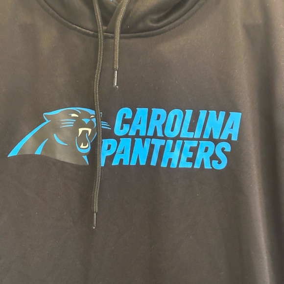 NFL Team Apparel Carolina Panthers Pullover Zubaz Hoodie Black Mens Size XL - Picture 3 of 6